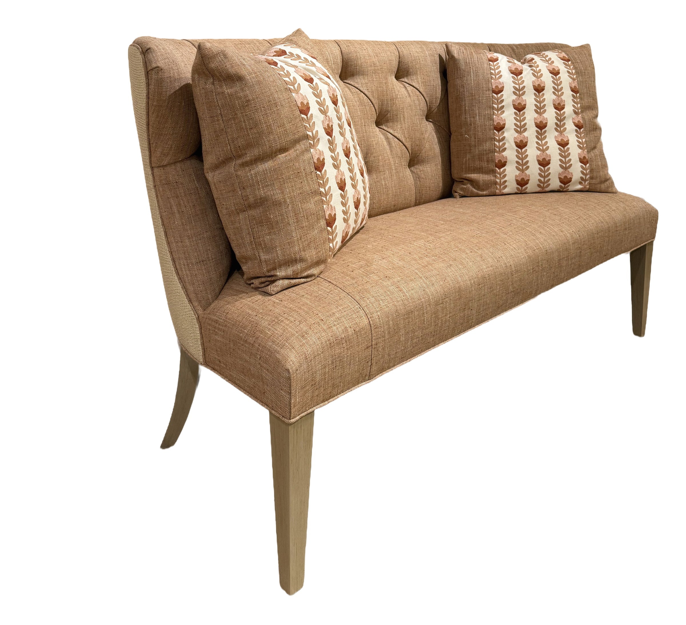 Maltilda Settee in Ruskin Coral