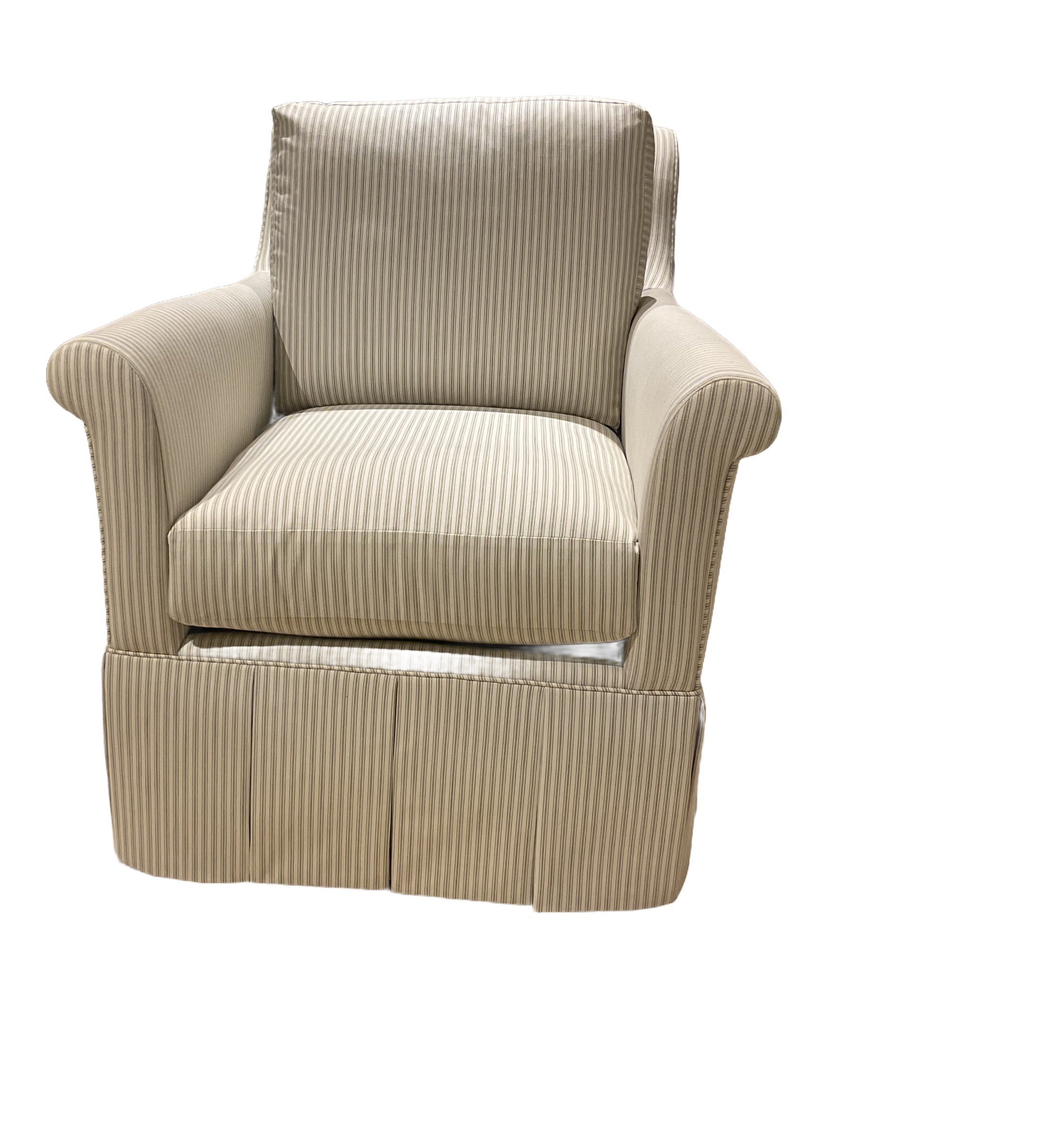 Ensemble Skirted Chair in Emily Moss