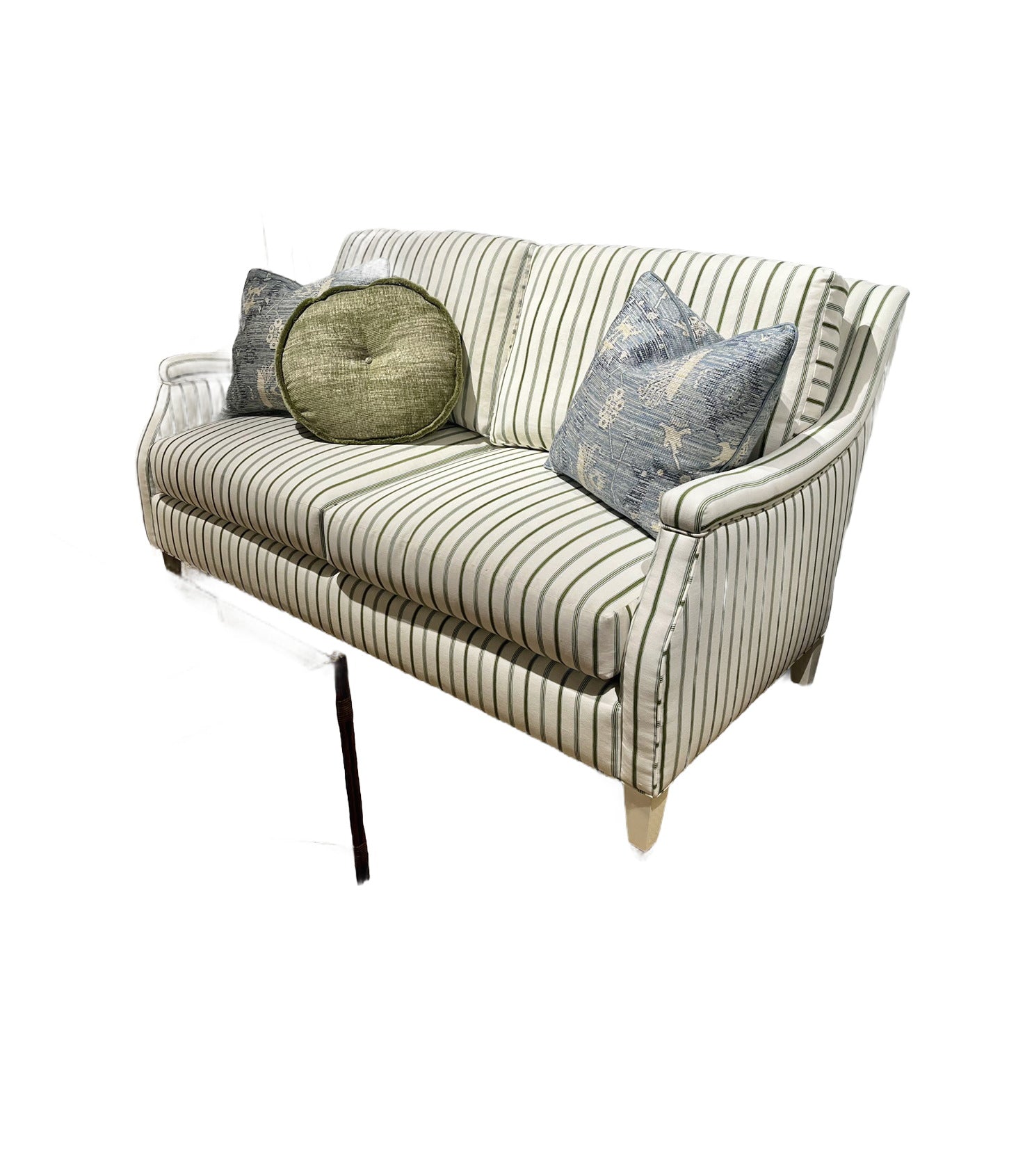 Ensemble Apartment Sofa in Vineyard Stripe Fern