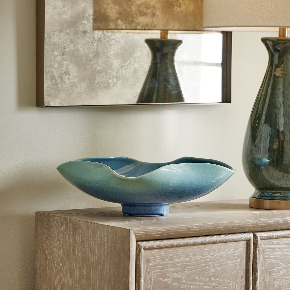 Blue Lagoon Indoor-Outdoor Bowl – Wall Decor by Uttermost | Sutter & Vale