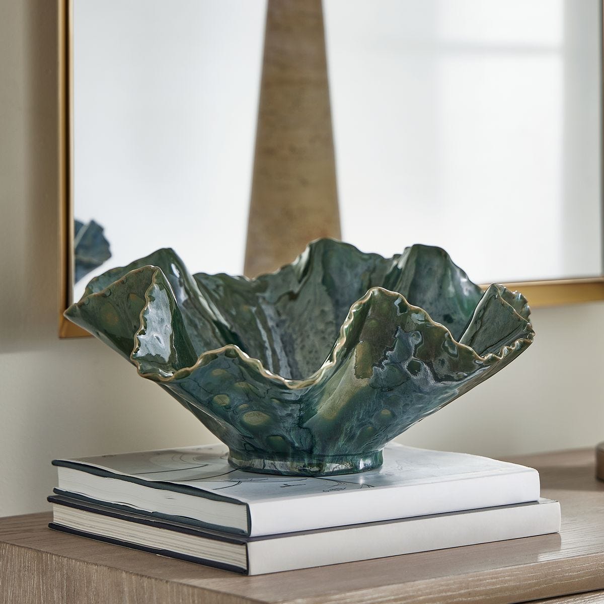 Verdant Bloom Indoor-Outdoor Bowl – Wall Decor by Uttermost | Sutter & Vale