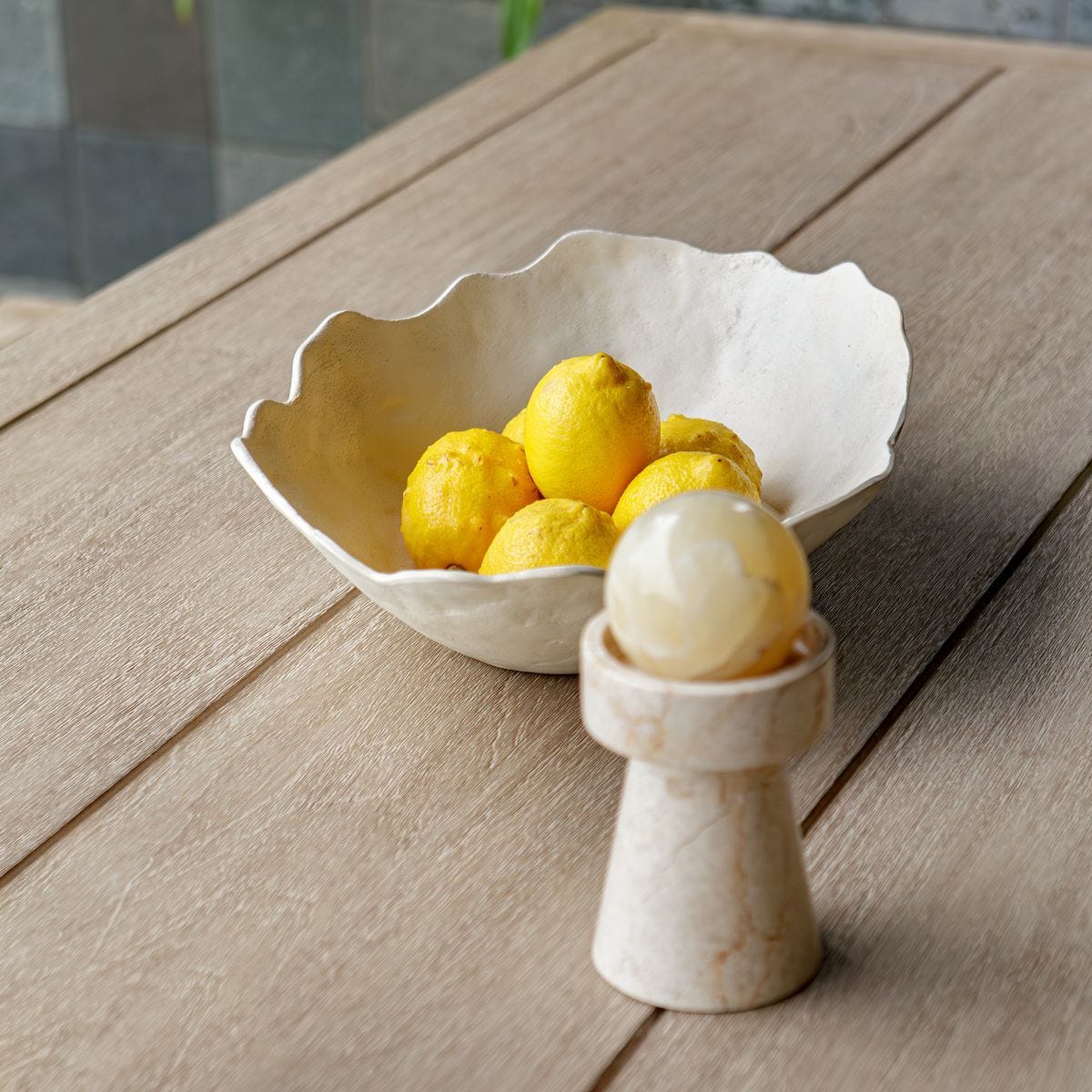 Obscura Indoor-Outdoor Bowl, Warm White – Wall Decor by Uttermost | Sutter & Vale