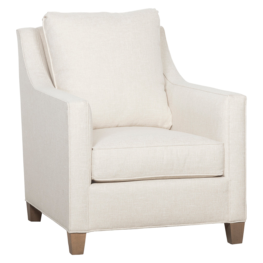 Welted Slope Arm Lounge Chair (1LKT-01) - Fairfield Chair