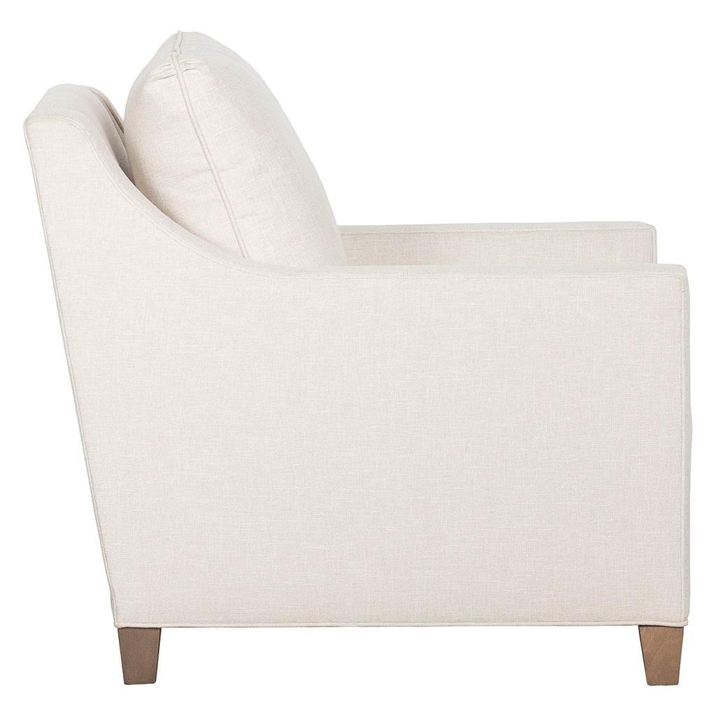 Welted Slope Arm Lounge Chair (1LKT-01) - Fairfield Chair