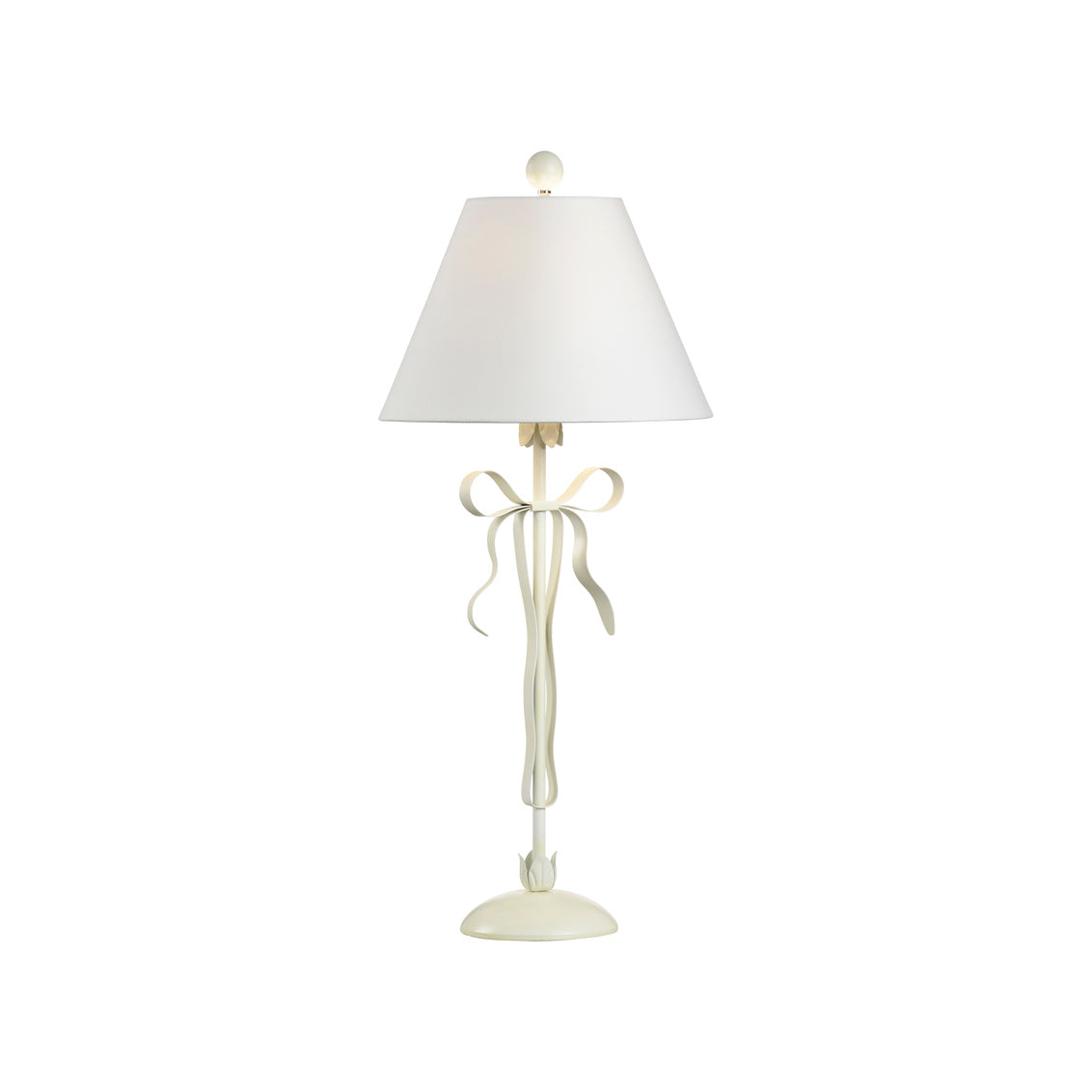 Bow Lamp - White in 29.5 / Iron - Chelsea House
