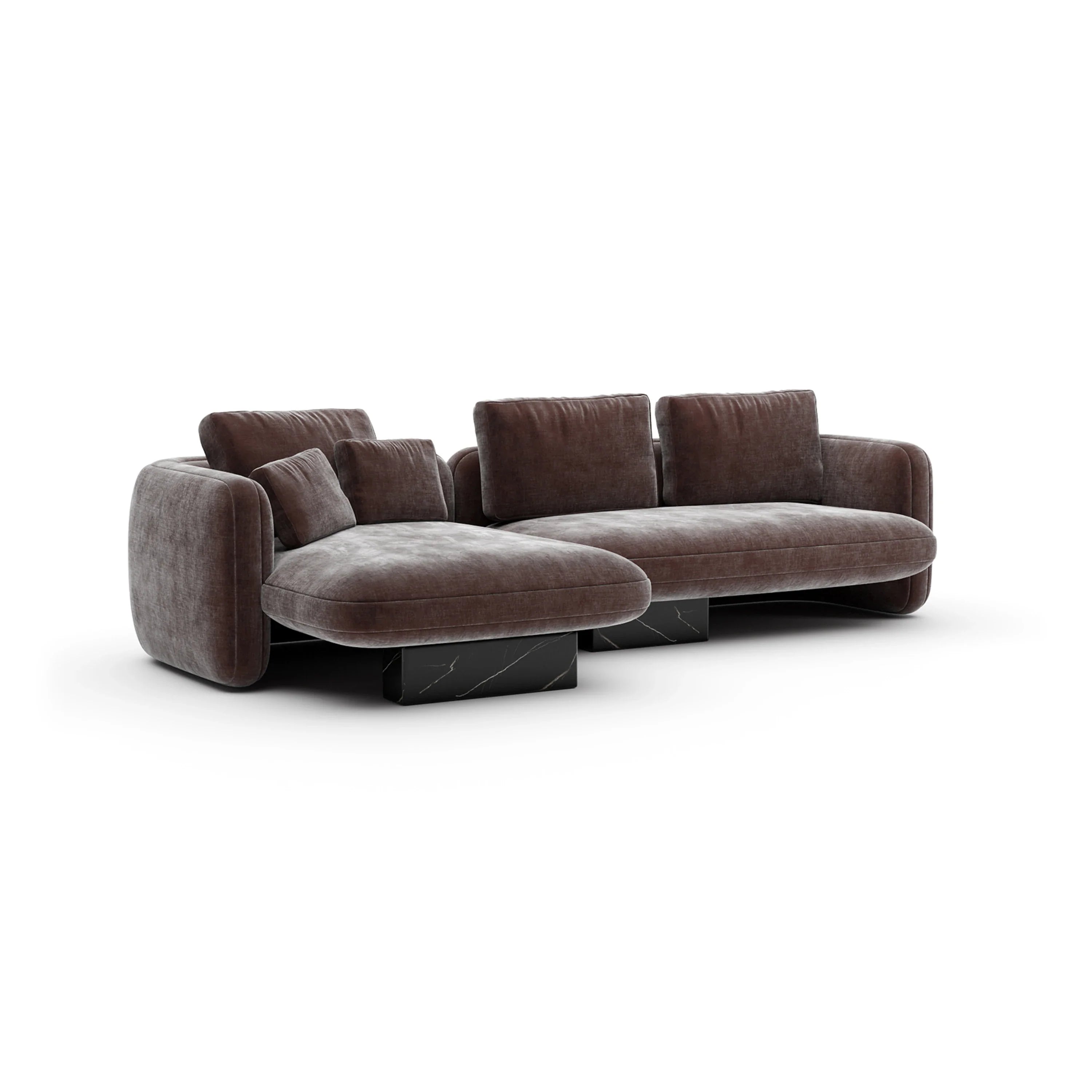 Overlap Left Chaise Sec Small Dk Taupe – Sectionals by Caracole | Sutter & Vale