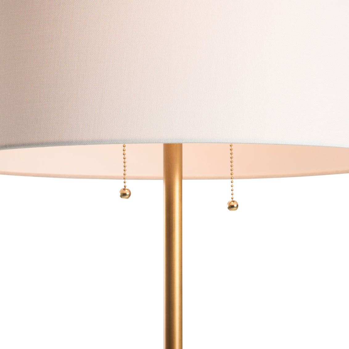 Blythwood Floor Lamp w/ Glass Table - Aged Brass in 63 / Metal - Chelsea House