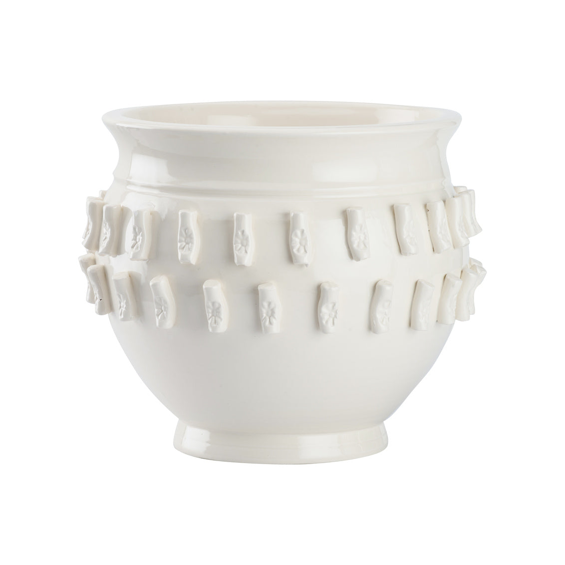 Toscano Bowl in White Glaze / Ceramic/Porcelain - Chelsea House