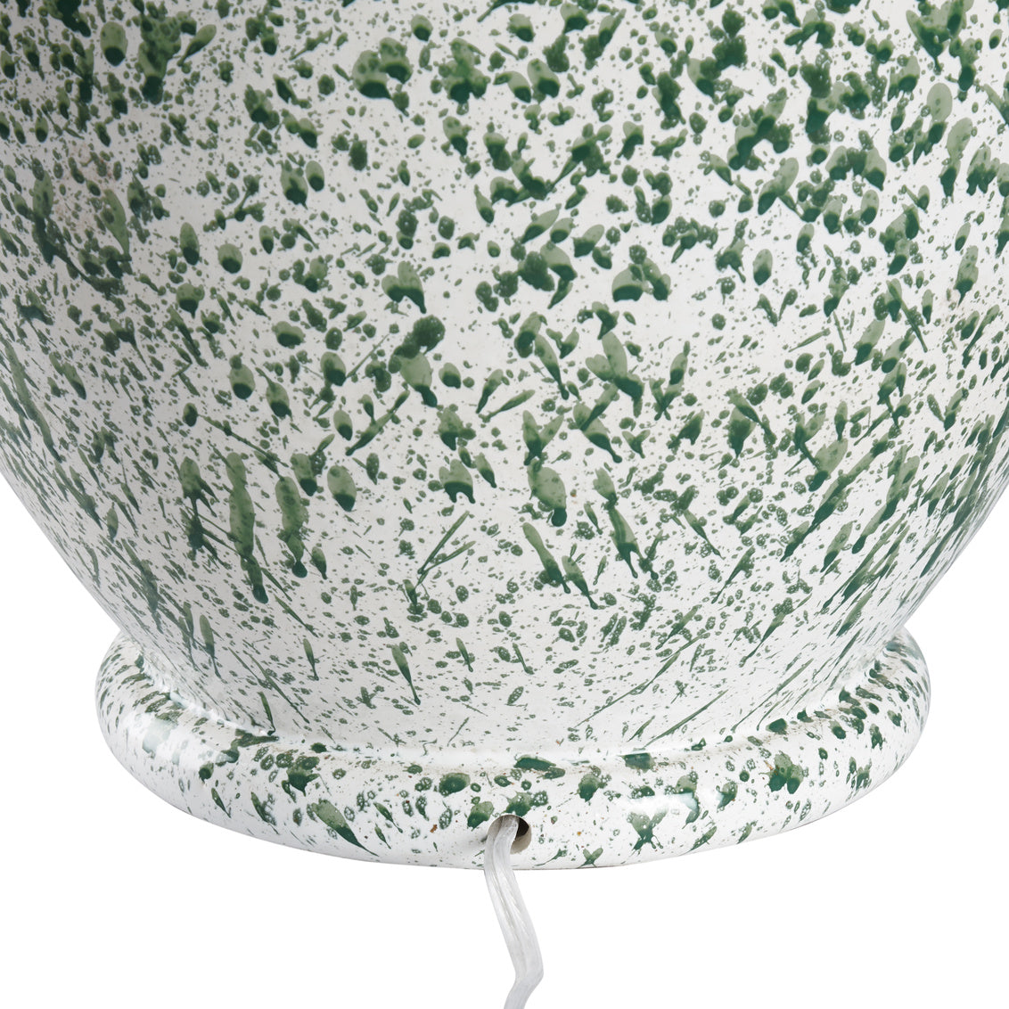 Spatter Lamp - Green in Mottled White/Green Glaze / Ceramic/Porcelain - Chelsea House