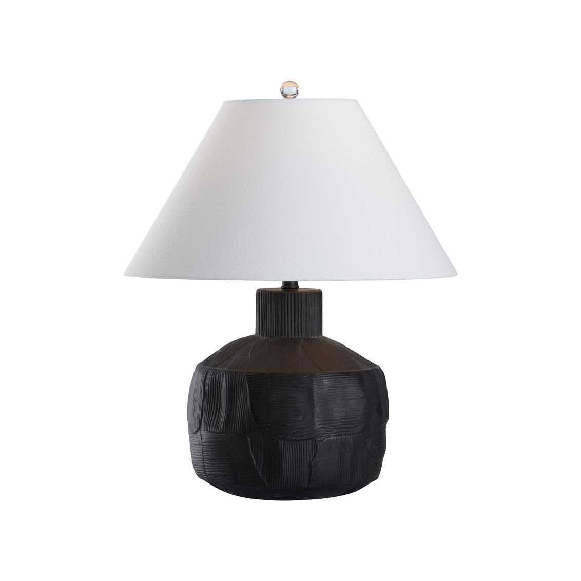 Jonas Table Lamp in Matte Black Glaze / Ceramic/Porcelain - Chelsea House