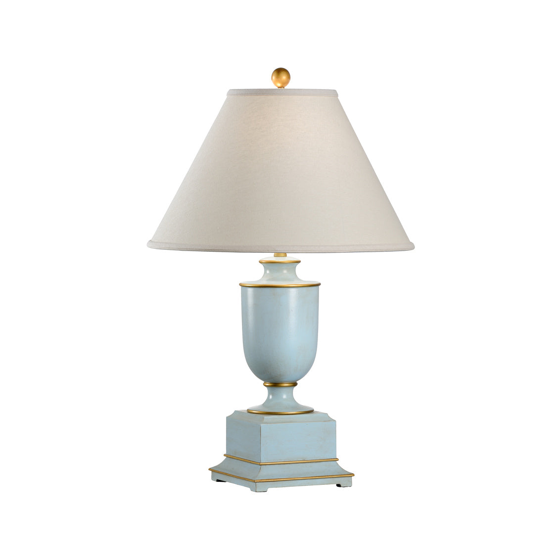 Old Washed Urn Lamp - Blue
