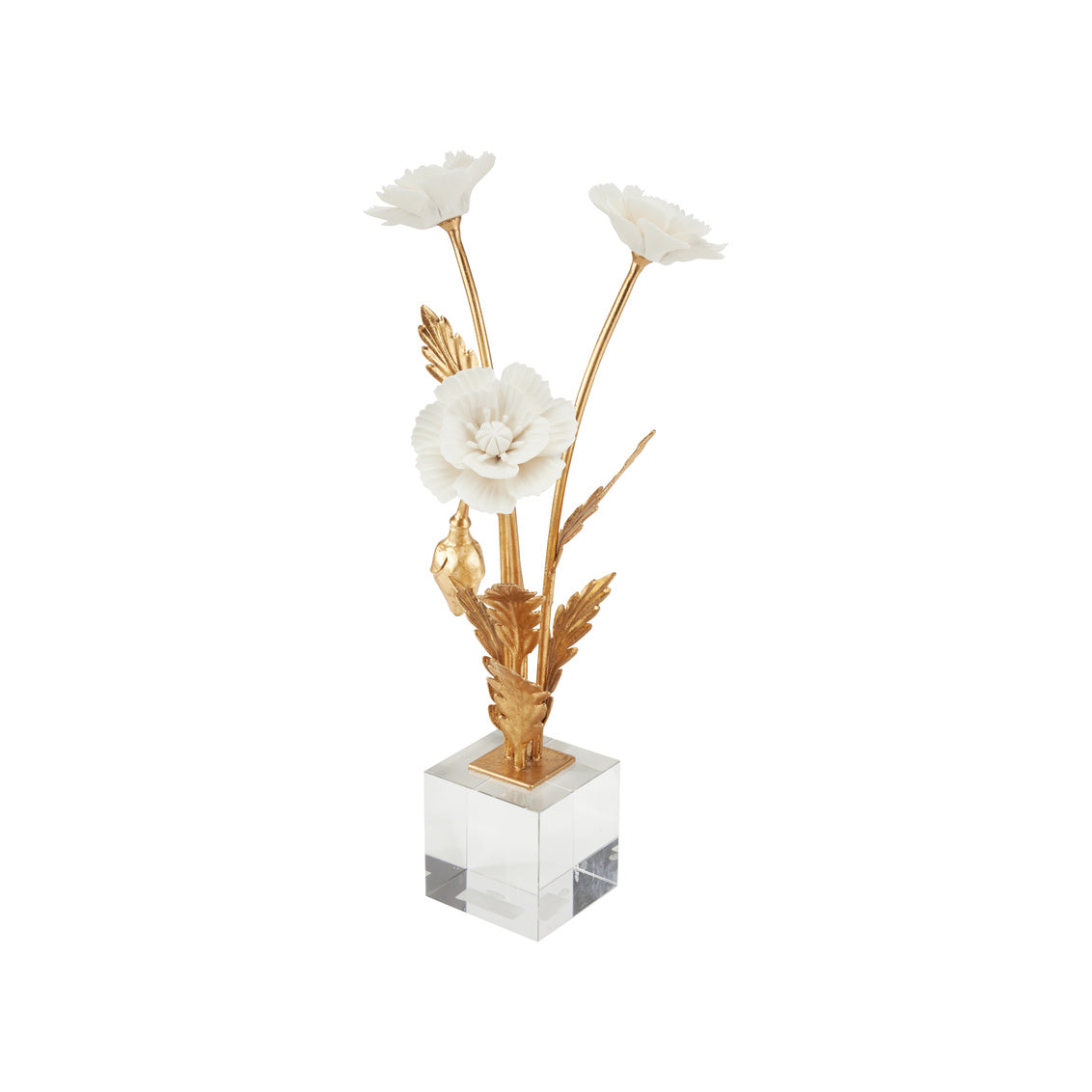 Porcelain Poppie in Crystal Base in 15.5 / Porcelain - Chelsea House