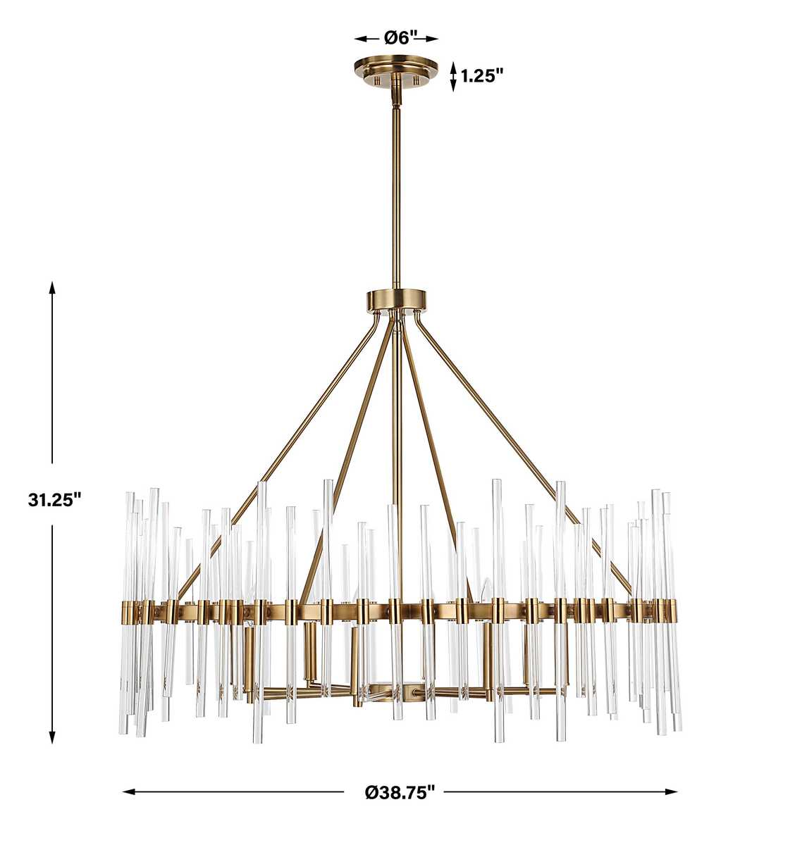 Crystal Stick, 8 Lt Chandelier