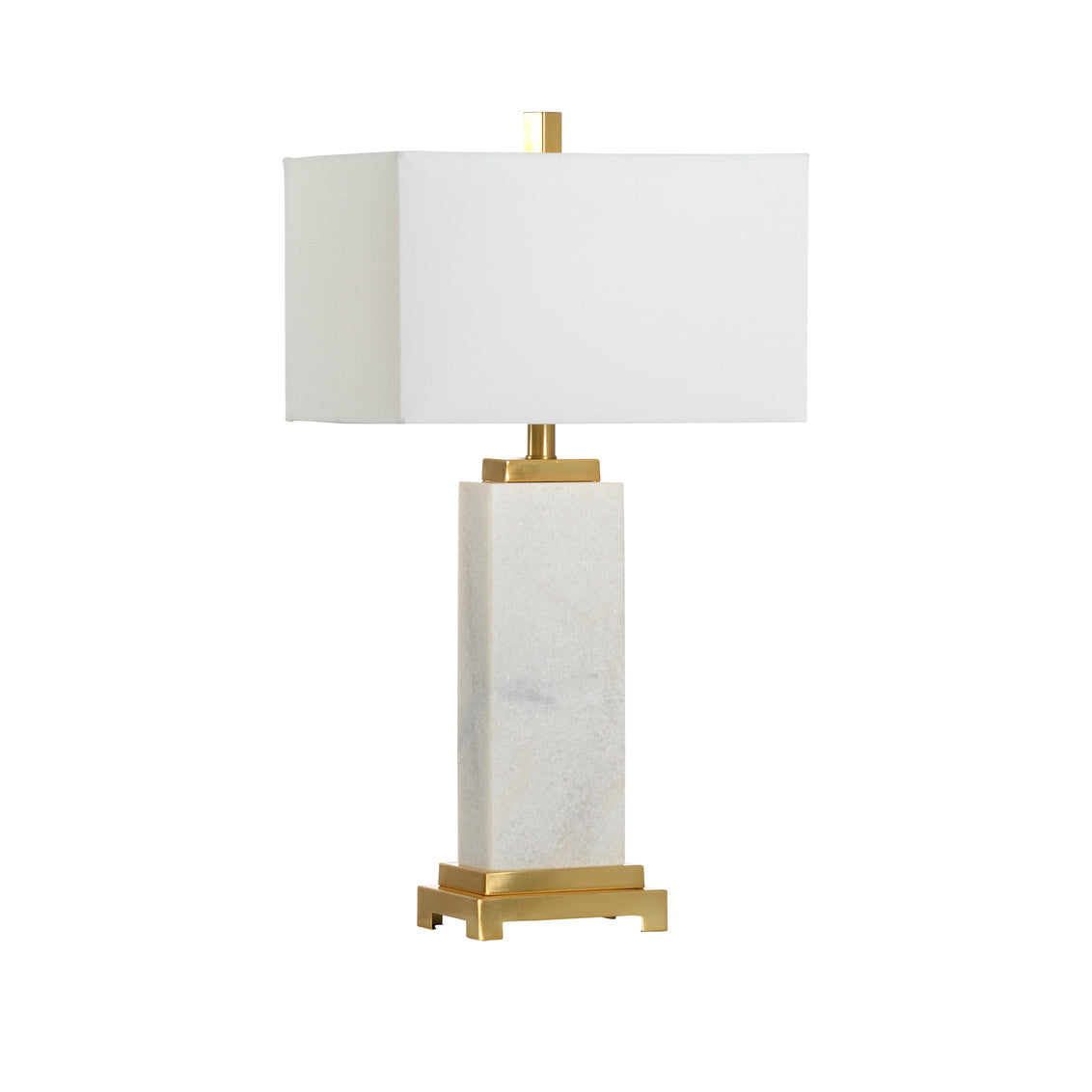 White Kennedy Marble Lamp in 27.5 / Marble - Chelsea House
