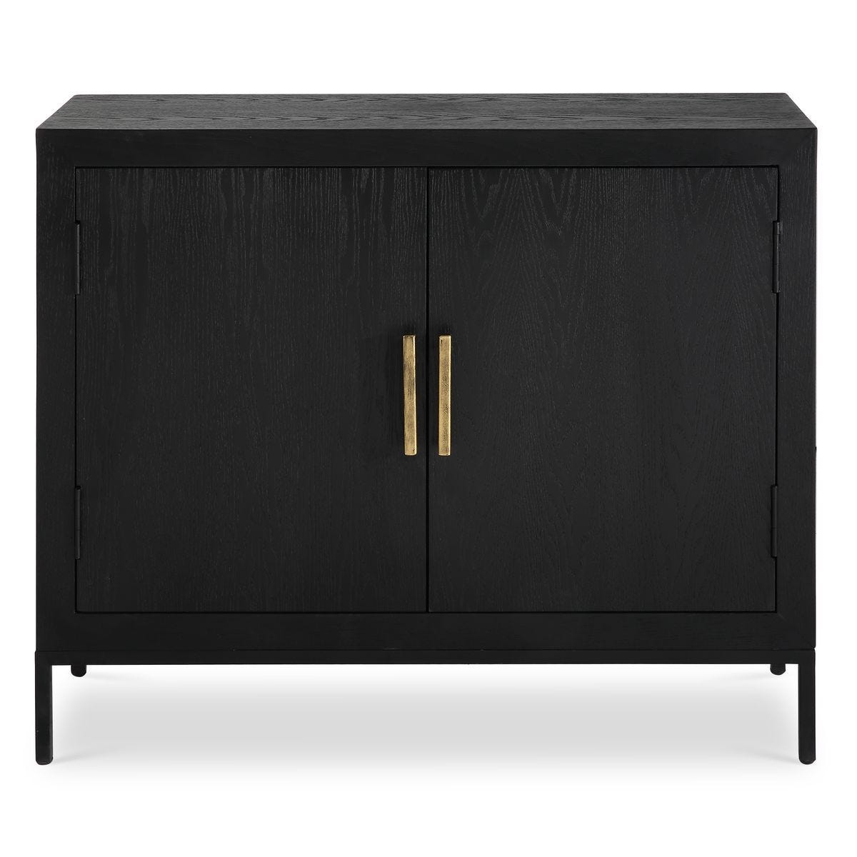 Front Range 2 Door Cabinet, Black – Furniture by Uttermost | Sutter & Vale