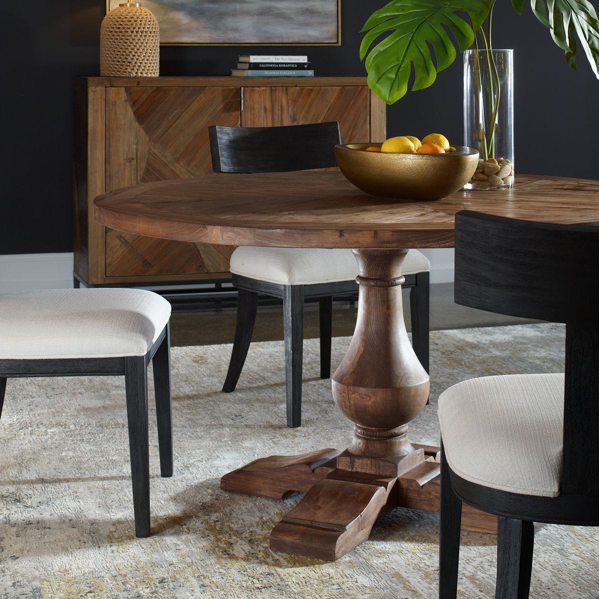 Stratford Round Dining Table, 2 Cartons – Furniture by Uttermost | Sutter & Vale