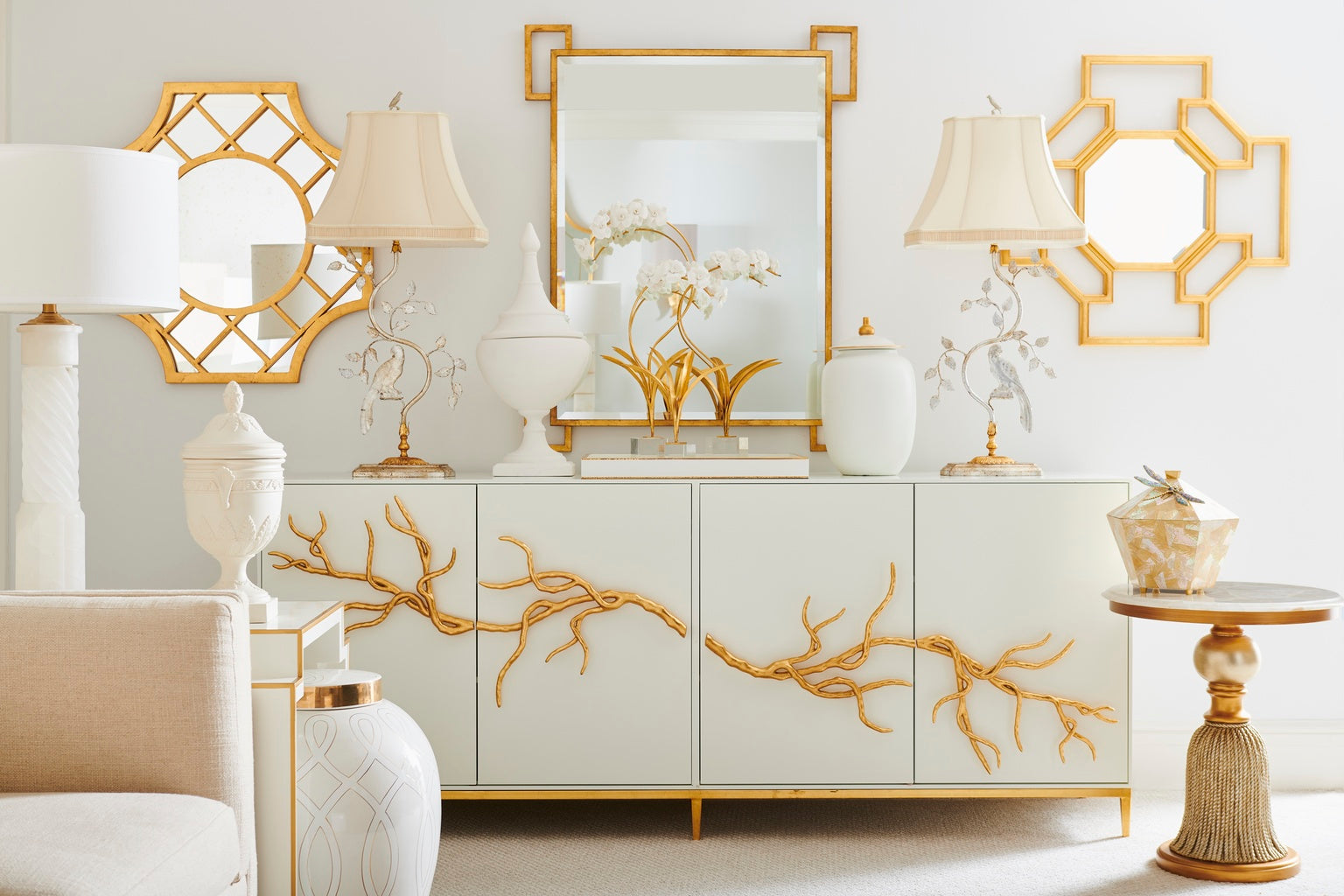 Roman Alabaster Lamp in 33.5 / Alabaster - Chelsea House