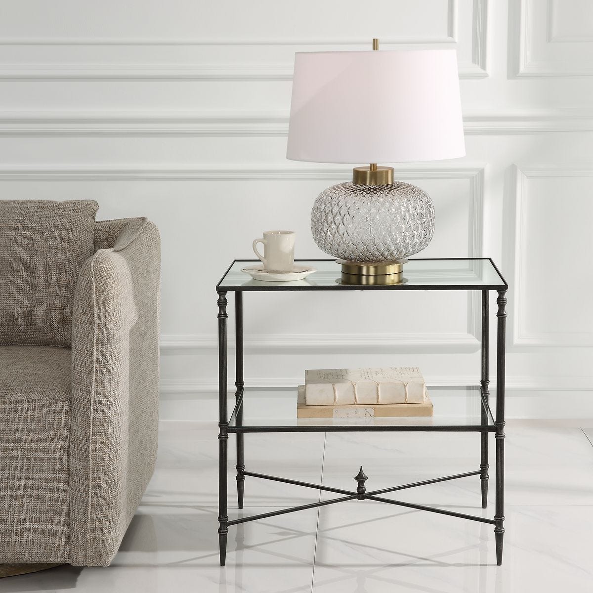 Henzler Lamp Table, Steel – Furniture by Uttermost | Sutter & Vale