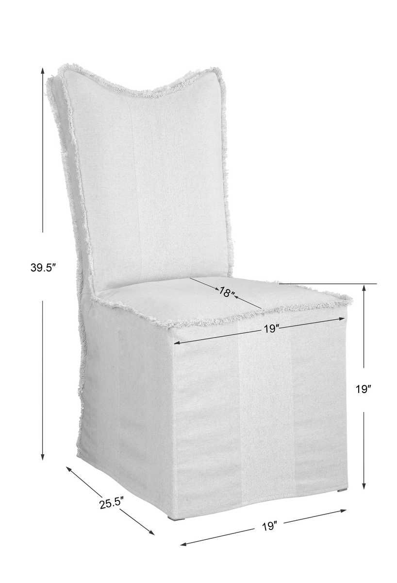 Lenore Armless Chair, Flax, 2 Per Box, Priced Each – Furniture by Uttermost | Sutter & Vale