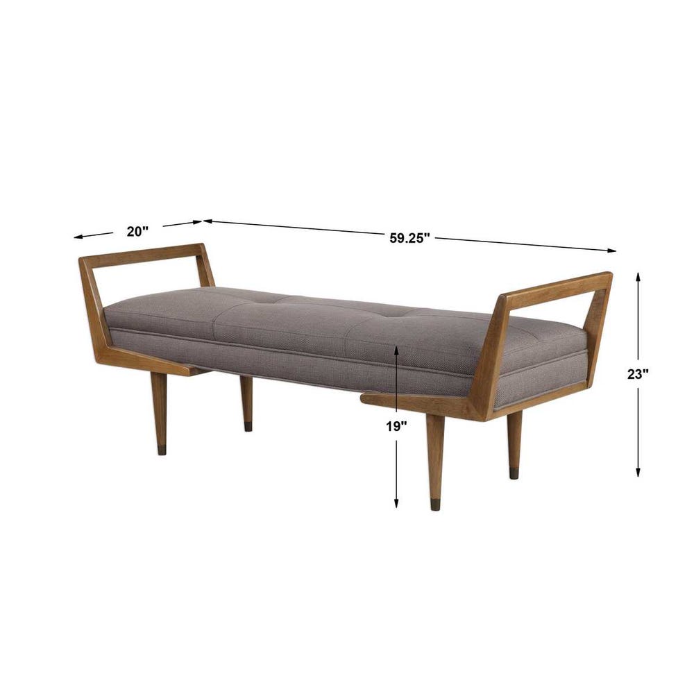 Waylon Bench, Taupe Gray