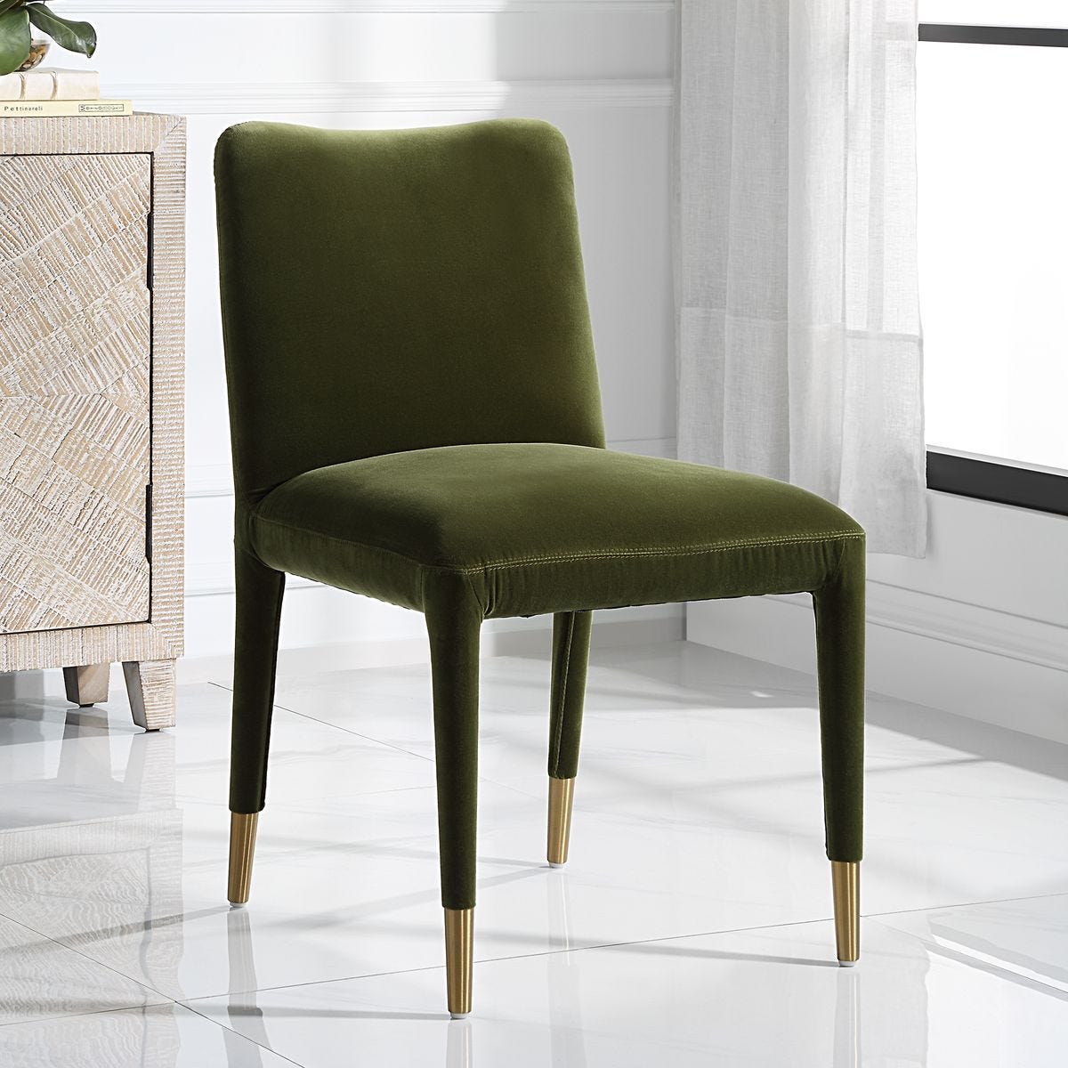 Conifer Dining Chair, Moss, 2 Per Box, Priced Each – Furniture by Uttermost | Sutter & Vale