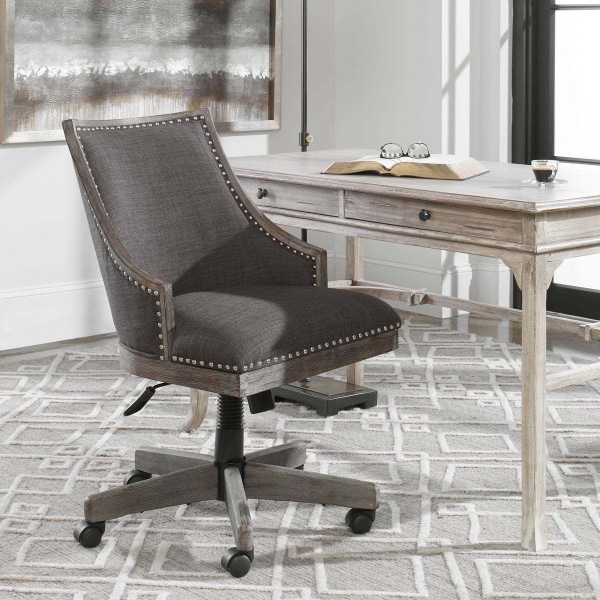 Aidrian Desk Chair – Furniture by Uttermost | Sutter & Vale