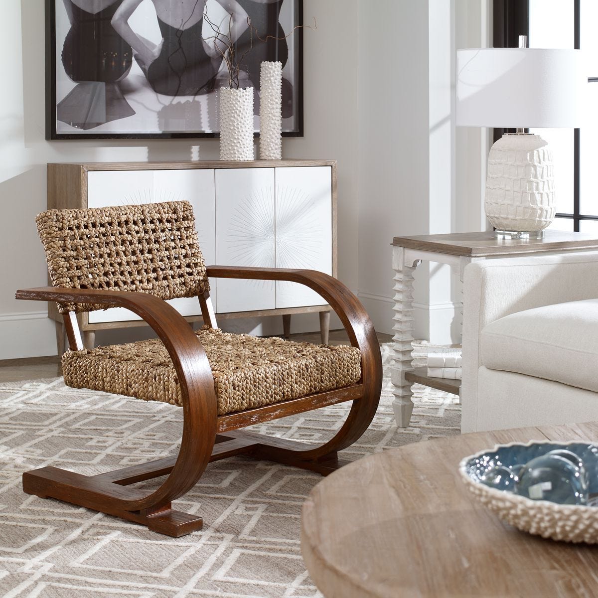 Rehema Accent Chair, Pecan – Furniture by Uttermost | Sutter & Vale