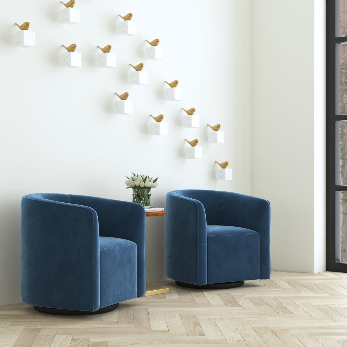 Mallorie Swivel Chair – Furniture by Uttermost | Sutter & Vale