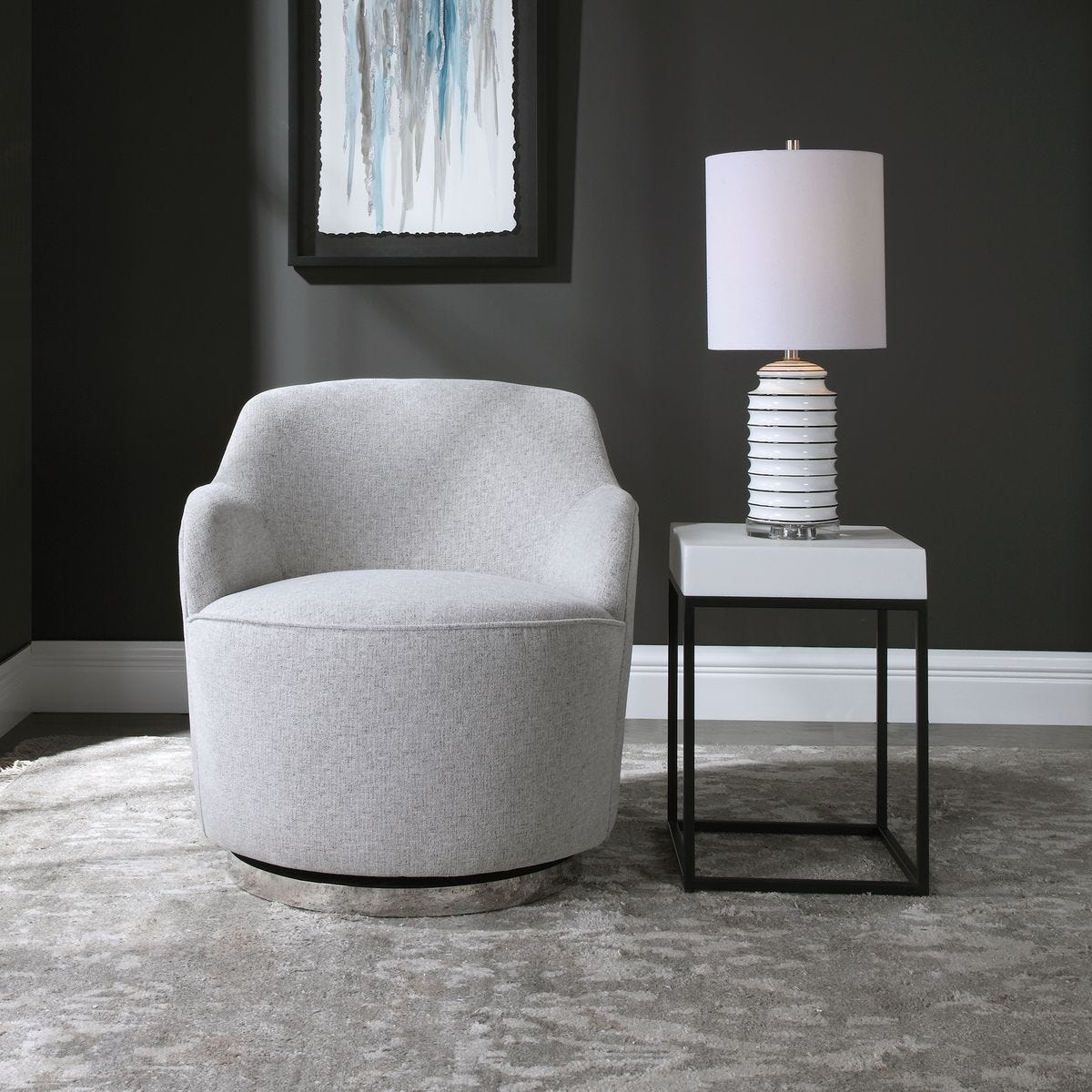 Hobart Swivel Chair – Furniture by Uttermost | Sutter & Vale