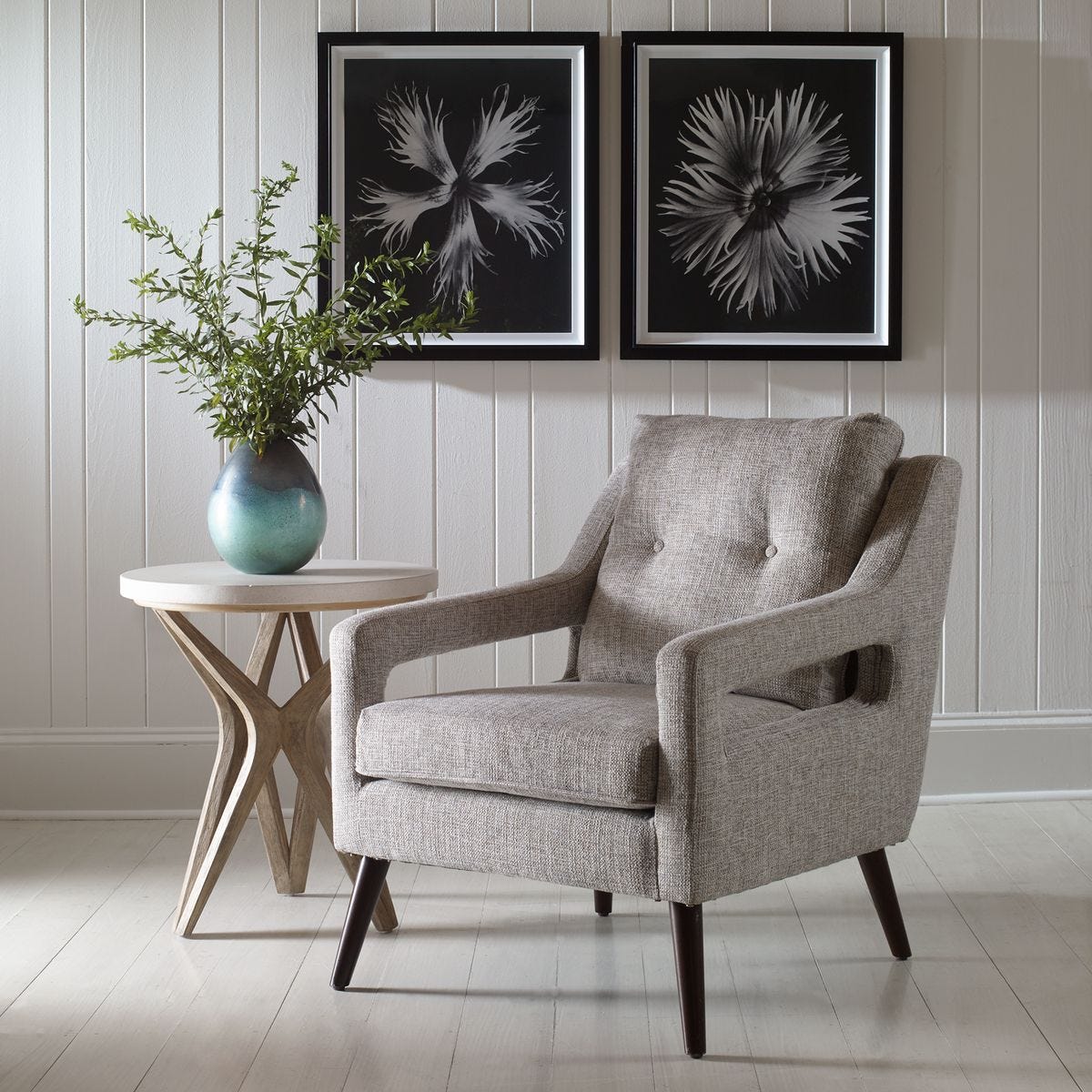 O'Brien Armchair, Stone – Furniture by Uttermost | Sutter & Vale