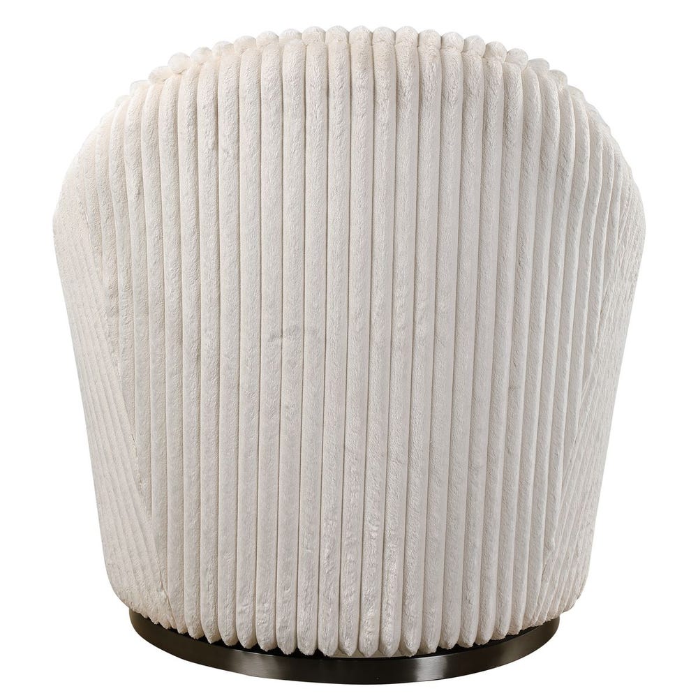 Crue Swivel Chair, Ivory