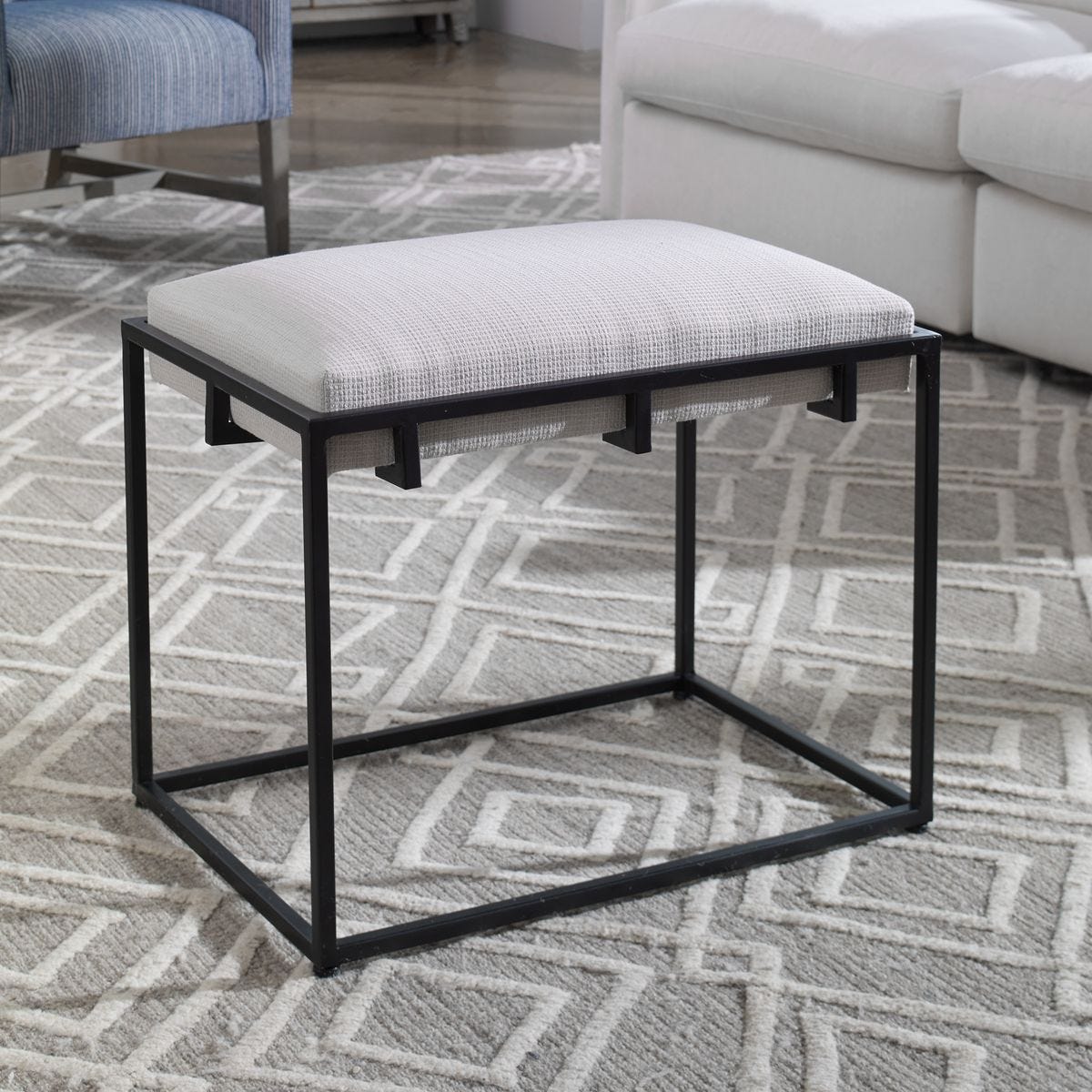 Paradox Small Bench, Black – Furniture by Uttermost | Sutter & Vale