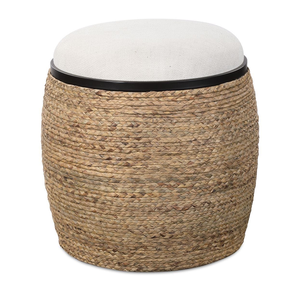 Island Ottoman, Small Round – Furniture by Uttermost | Sutter & Vale
