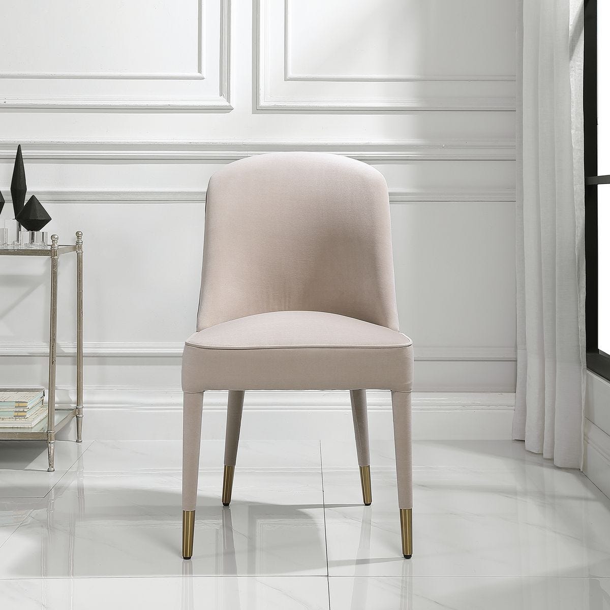 Brie Armless Chair, Champagne, 2 Per Box, Priced Each – Furniture by Uttermost | Sutter & Vale