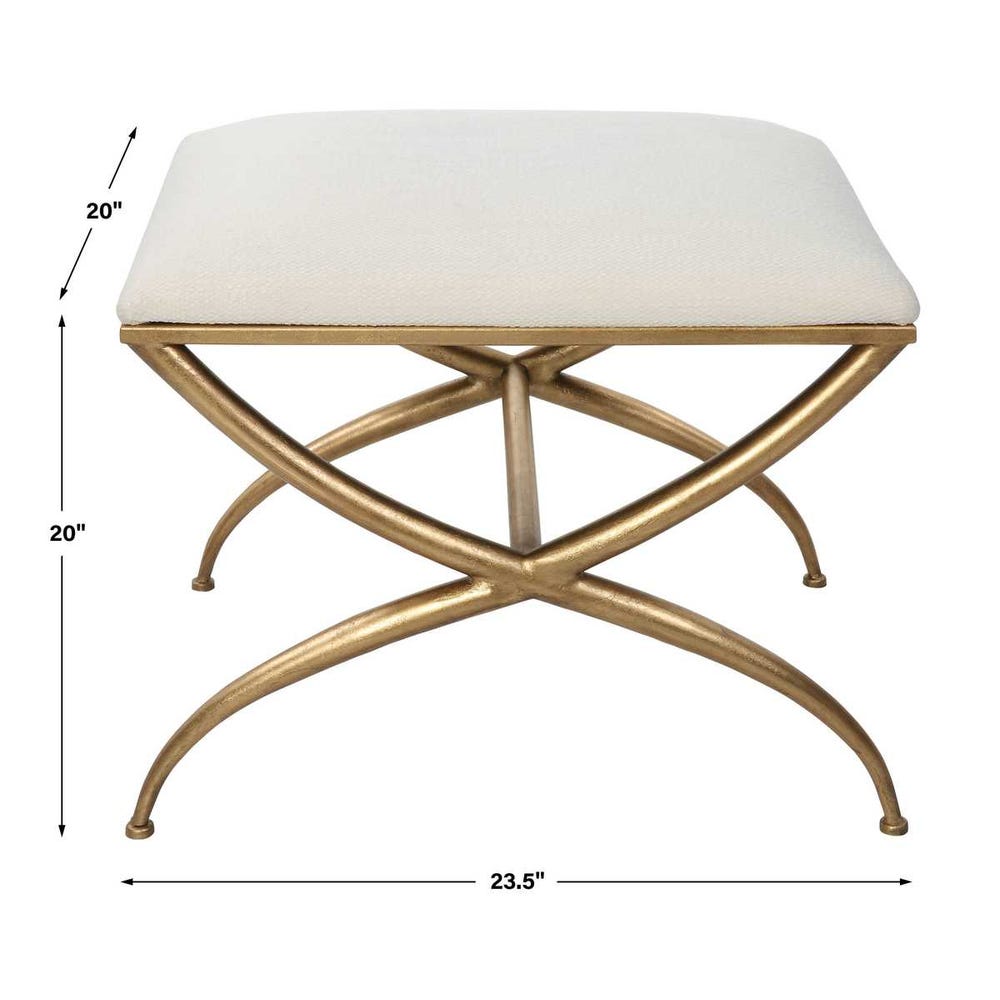 Crossing Small Bench, White
