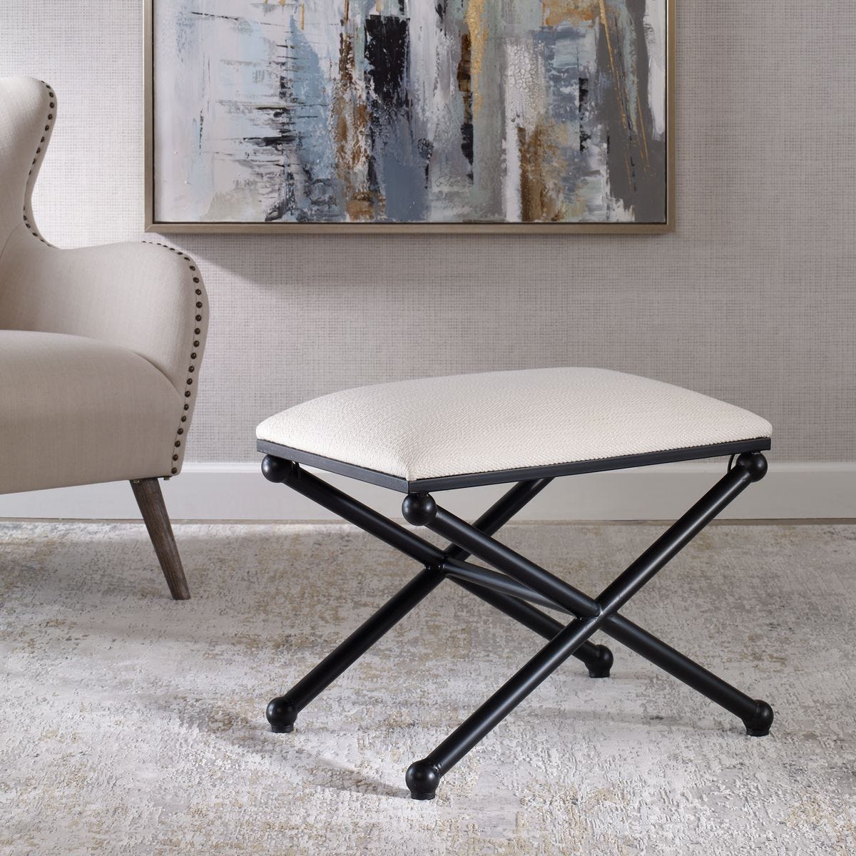 Andrews Small Bench – Furniture by Uttermost | Sutter & Vale