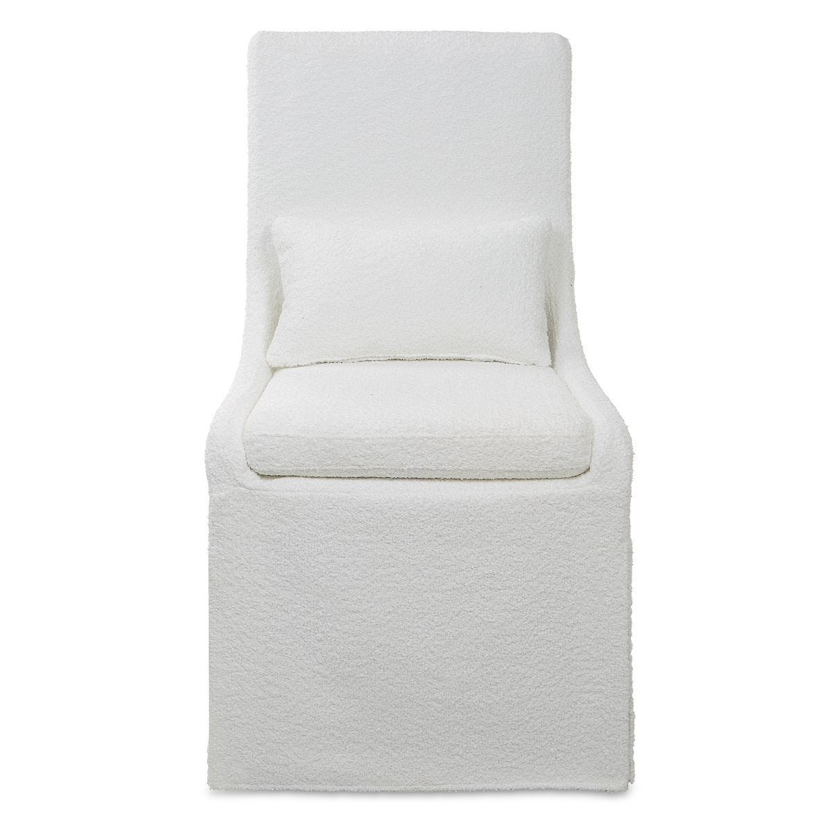 Coley Armless Chair, White – Furniture by Uttermost | Sutter & Vale