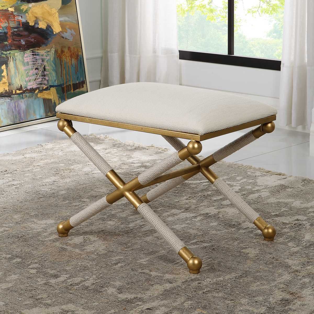 Socialite Small Bench – Furniture by Uttermost | Sutter & Vale