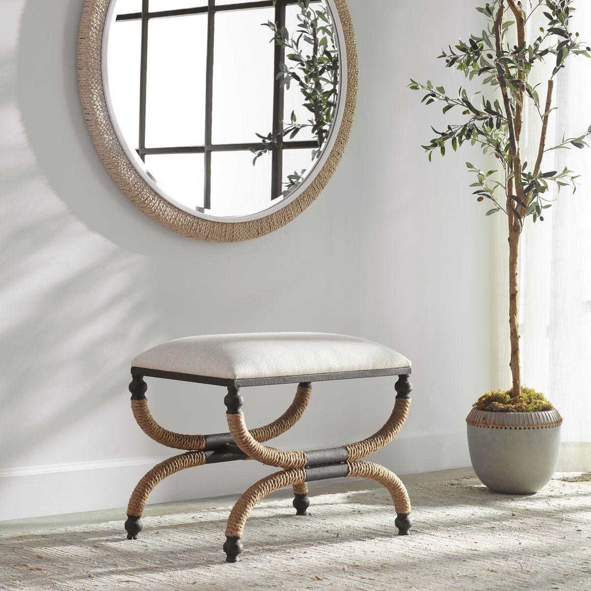 Icaria Small Bench – Furniture by Uttermost | Sutter & Vale