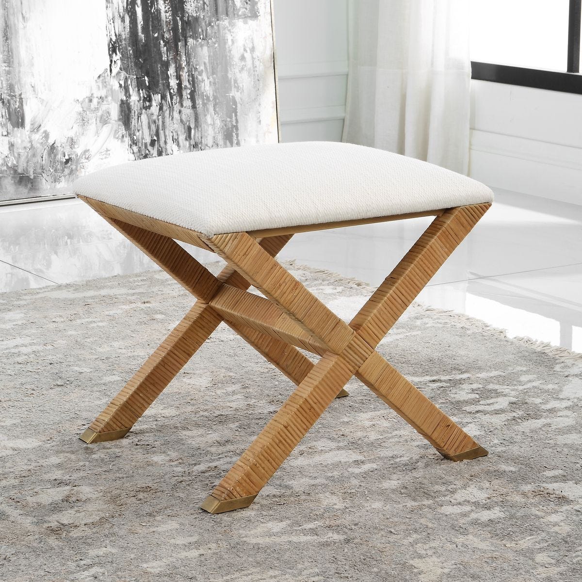 St Tropez Small Bench – Furniture by Uttermost | Sutter & Vale