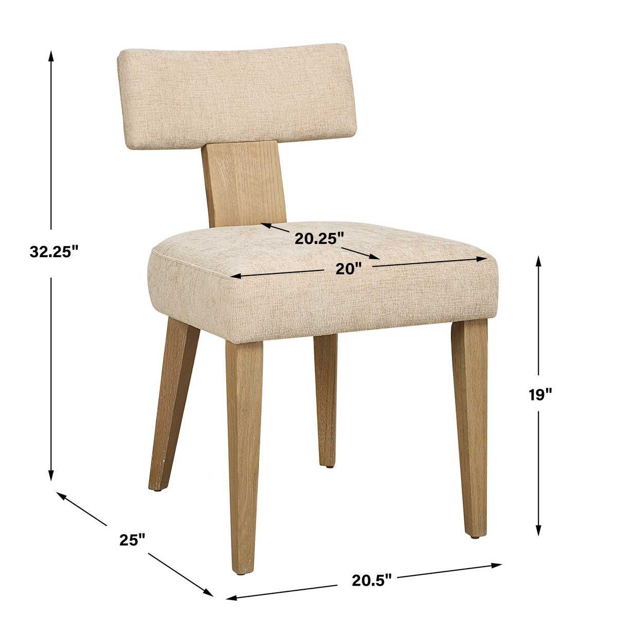 Elysian Dining Chair, Sand, 2 Per Box, Priced Each – Furniture by Uttermost | Sutter & Vale