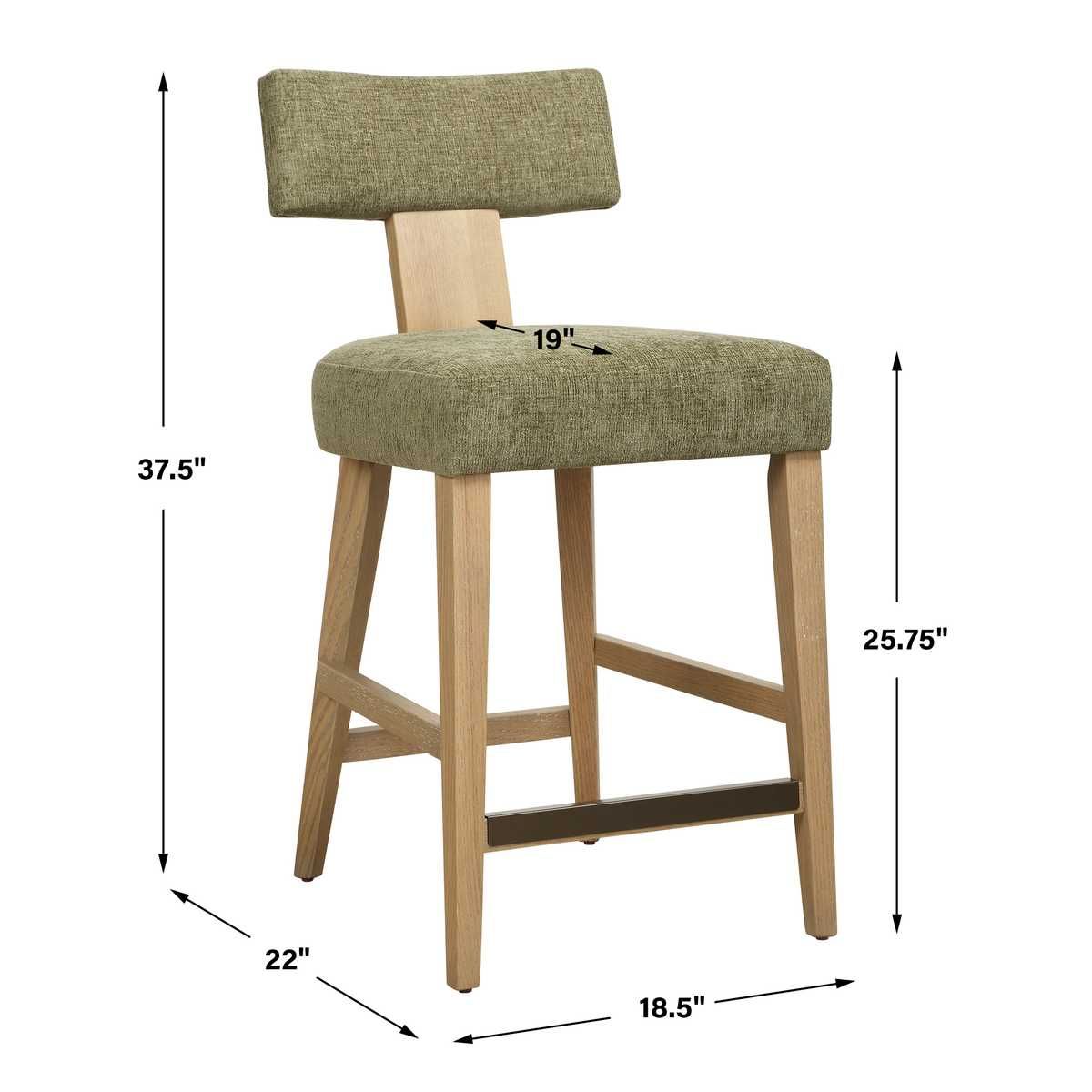 Elysian Counter Stool, Moss – Mirrors by Uttermost | Sutter & Vale