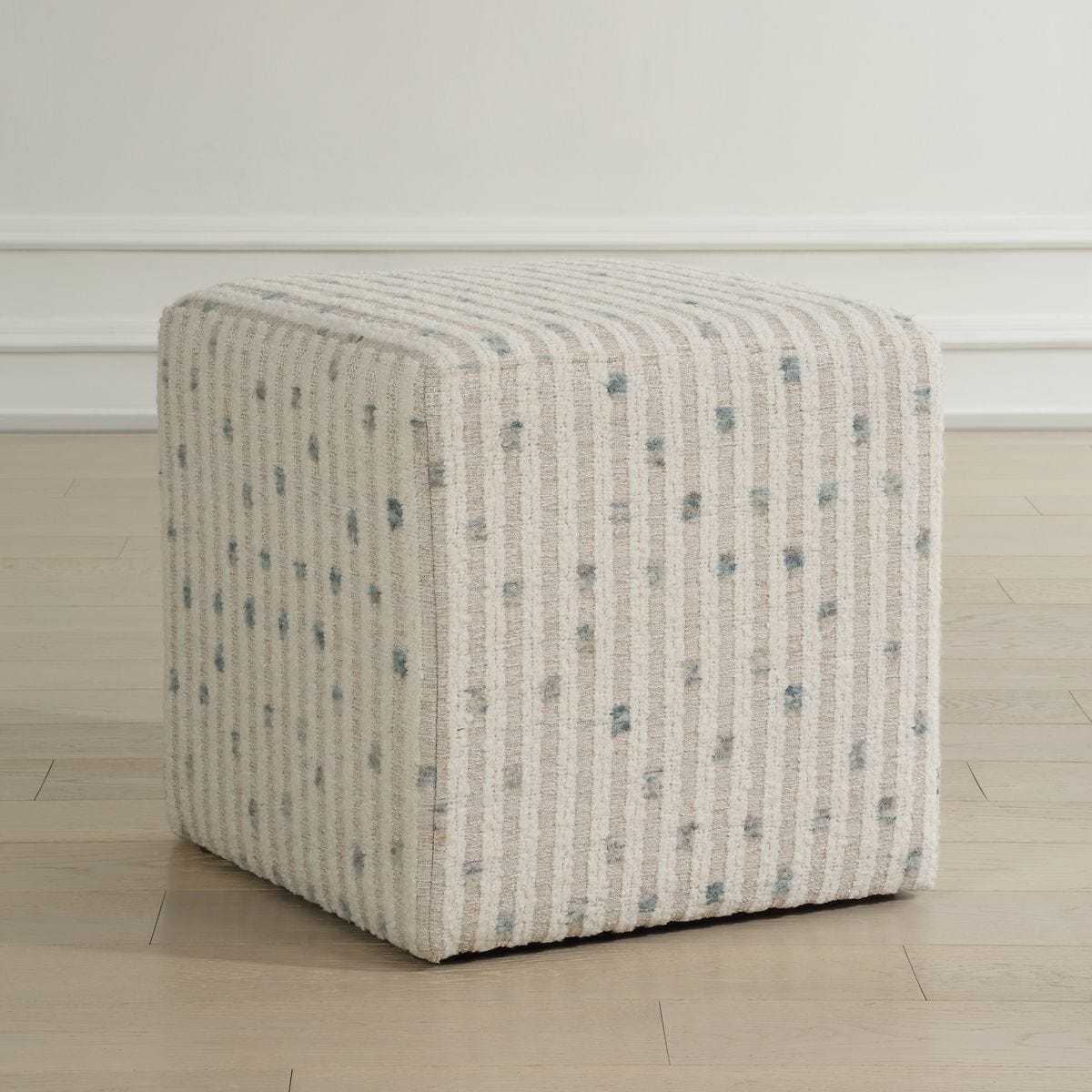 Joie Ottoman, Sea Blue – Furniture by Uttermost | Sutter & Vale