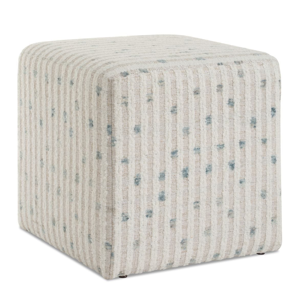 Joie Ottoman, Sea Blue – Furniture by Uttermost | Sutter & Vale