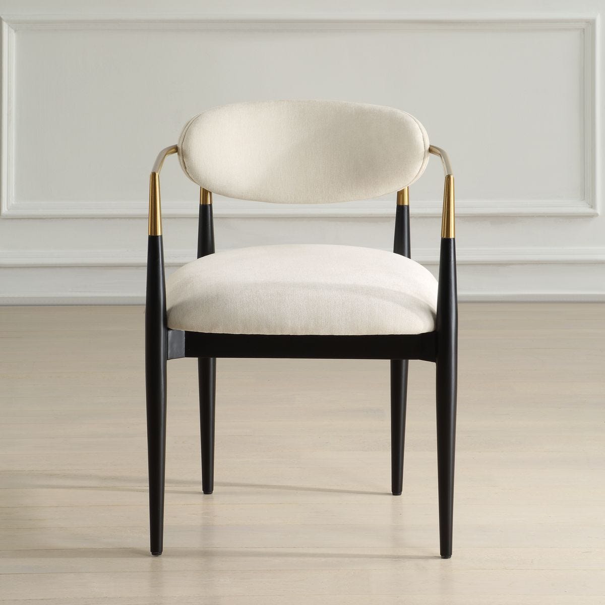Moxie Dining Arm Chair, Black – Furniture by Uttermost | Sutter & Vale