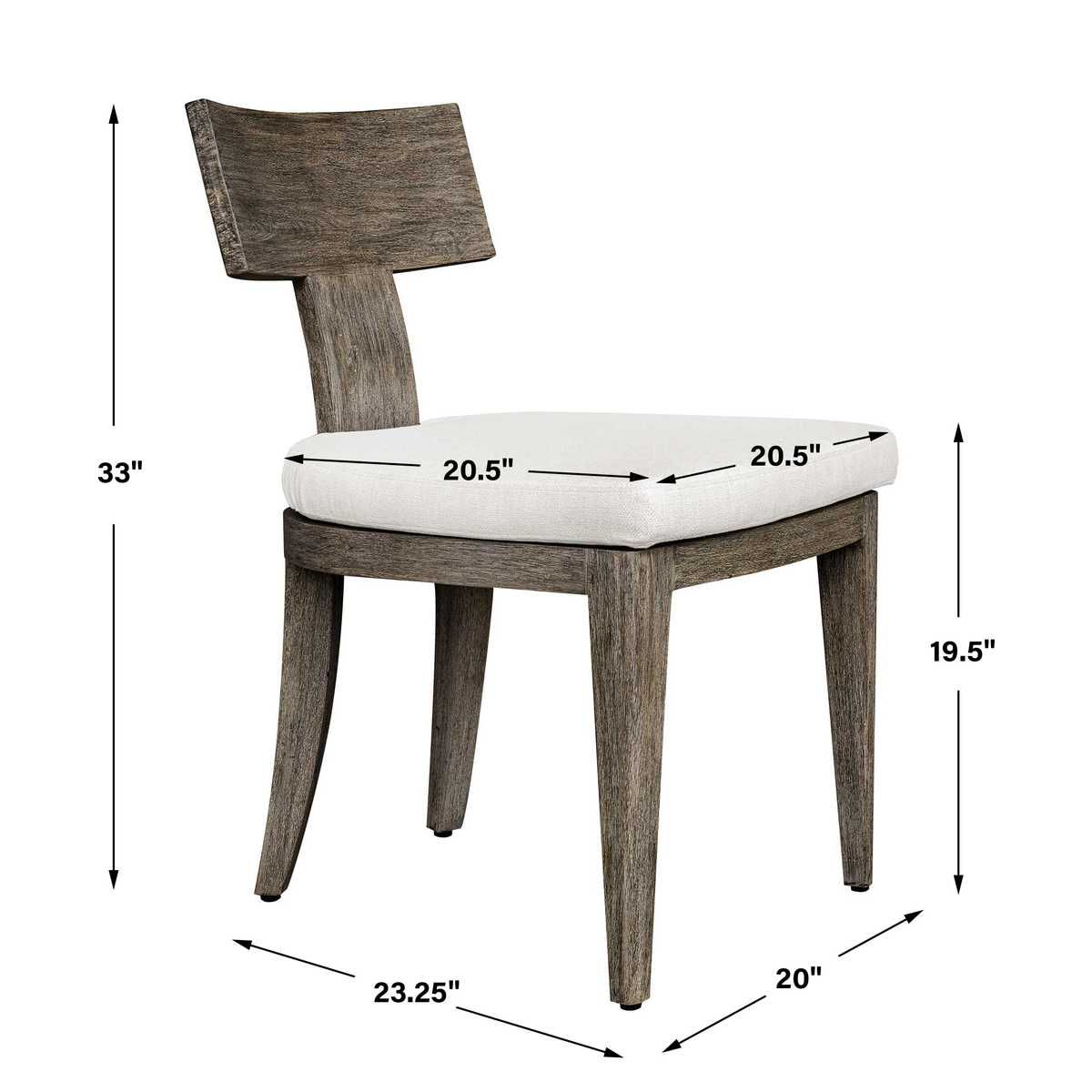 Cellini Outdoor Dining Chair, 2 Per Box, Priced Each by Uttermost
