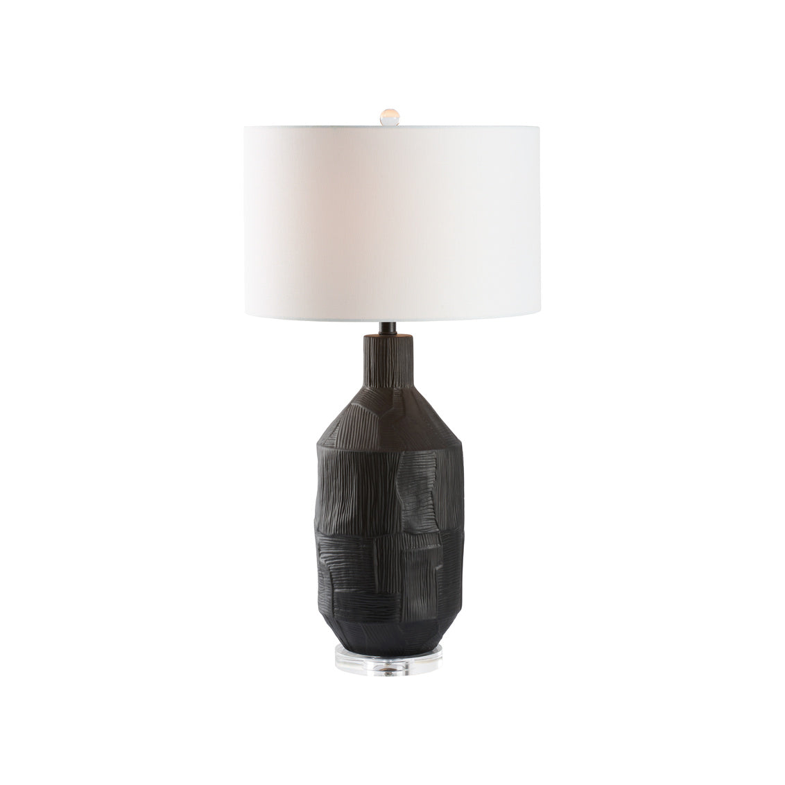 Furrow Lamp - Black in 32.5 / Ceramic/Porcelain - Chelsea House