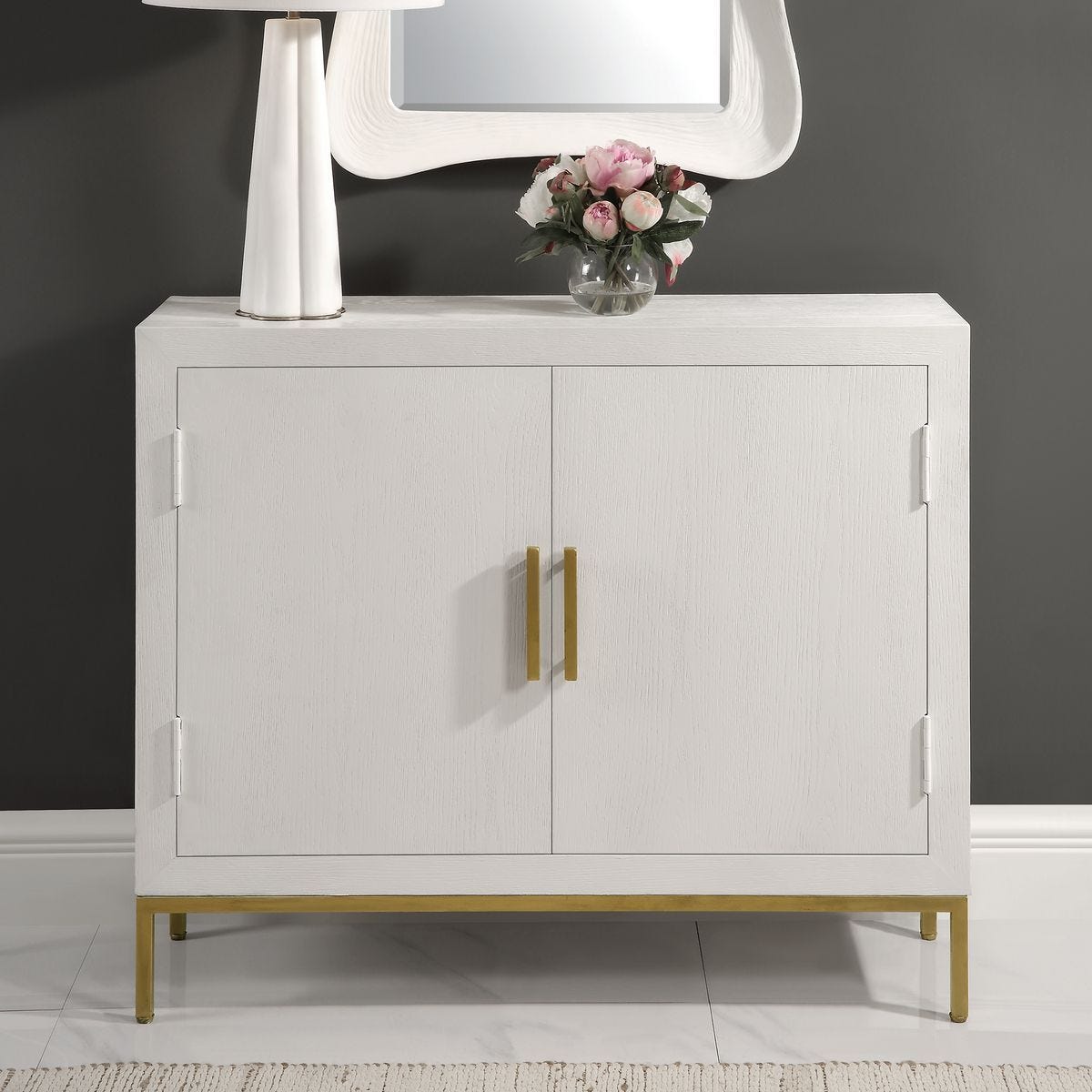 Front Range 2 Door Cabinet, White – Furniture by Uttermost | Sutter & Vale