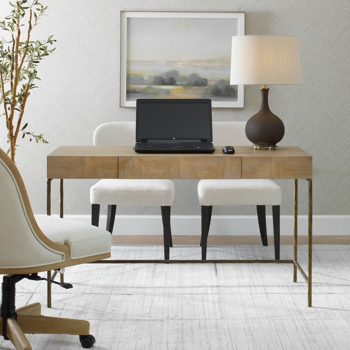 Aristotle Desk – Furniture by Uttermost | Sutter & Vale