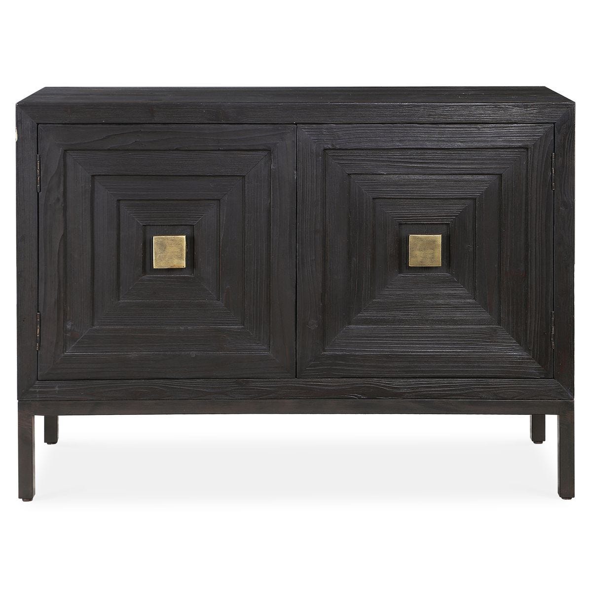 Aiken 2 Door Cabinet, Black – Furniture by Uttermost | Sutter & Vale